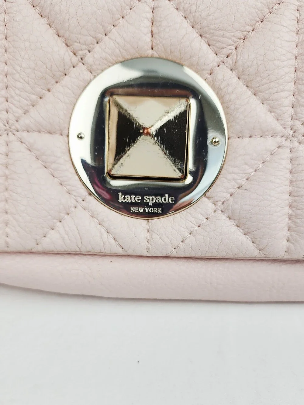 Kate Spade Naomi Quilted Leather Crossbody Bag in Blush Pink